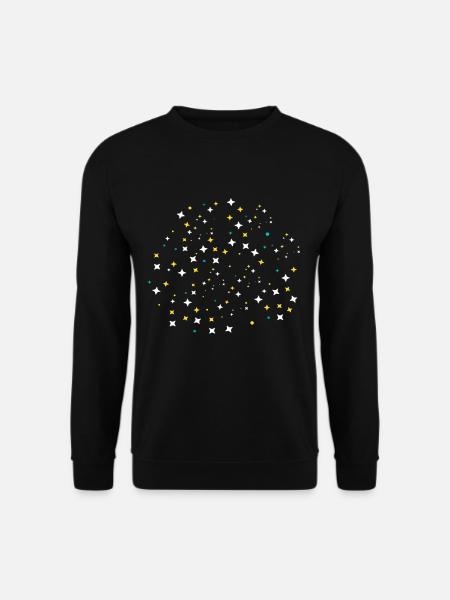 background stars blue white yellow - Unisex Sweatshirt - black