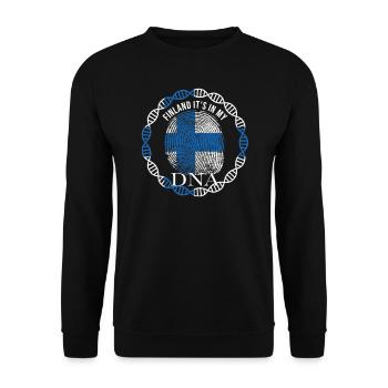 Finnland ist in meiner DNA - Unisex Pullover - Schwarz - Vorne - Alina (178cm) & Michal (187cm)