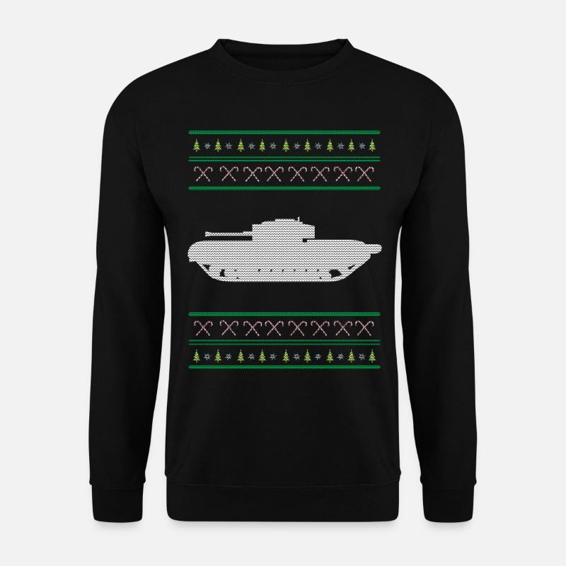 Weihnachtsarmee-Behälter-hässlicher Strickjacke-gestrickter Entwurf - Unisex Pullover - Schwarz