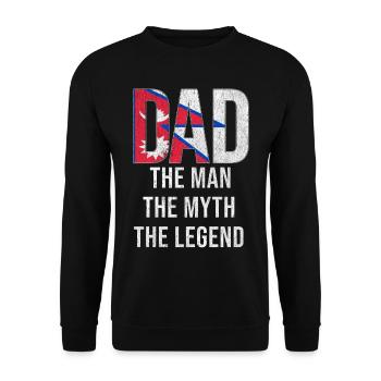 Nepal Dad Fathers Day - Unisex Sweatshirt - black - Front - Alina (178cm) & Michal (187cm)