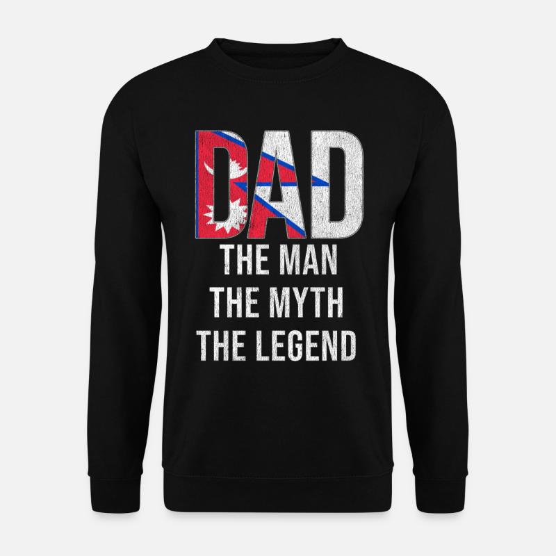 Nepal Dad Fathers Day - Unisex Sweatshirt - black