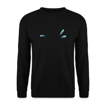 drops of water drops of sweat drip - Unisex Sweatshirt - black - Front - Alina (178cm) & Michal (187cm)