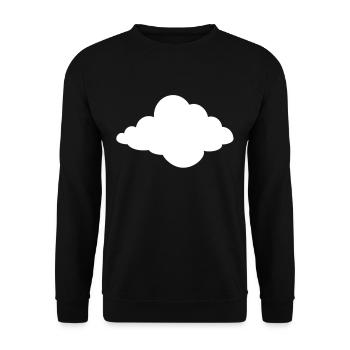 Wolke Wolken Himmel Geschenk - Unisex Pullover - Schwarz - Vorne - Alina (178cm) & Michal (187cm)