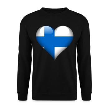 Heart Finland - Unisex Sweatshirt - black - Front - Alina (178cm) & Michal (187cm)