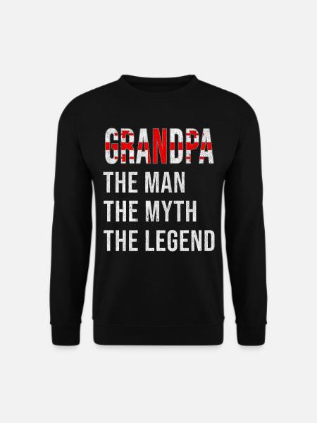 Georgia Grandpa Legend Vatertag - Unisex Pullover - Schwarz