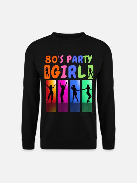 80er Jahre Party Girl - Unisex Pullover - Schwarz