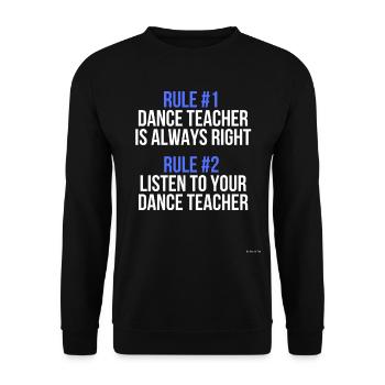 Tanzlehrer Regeln - Unisex Pullover - Schwarz - Vorne - Alina (178cm) & Michal (187cm)