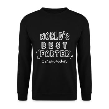Mondial meilleur farter je veux dire père - Sweat-shirt Unisexe - noir - Devant - Alina (178cm) & Michal (187cm)