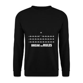 Briser les règles. Briser les règles - la liberté - Sweat-shirt Unisexe - noir - Devant - Alina (178cm) & Michal (187cm)