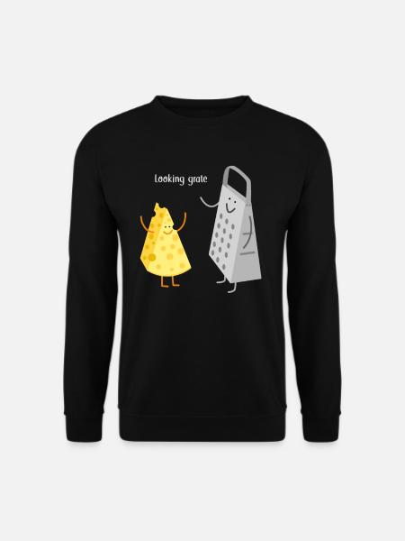 Looking Grate Cheese Pun Humour - Unisex Sweatshirt - black