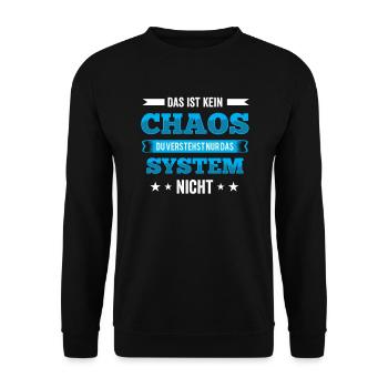 CHAOS VS. ORDNUNG - Unisex Pullover - Schwarz - Vorne - Alina (178cm) & Michal (187cm)