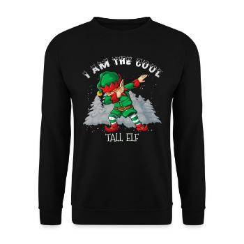 I'm The Cool Tall Dabbing Elf - Unisex Sweatshirt - black - Front - Alina (178cm) & Michal (187cm)