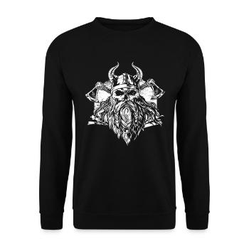 viking - Unisex Sweatshirt - black - Front - Alina (178cm) & Michal (187cm)