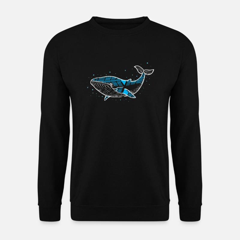 Whale - Wal - Meeresbewohner - Unisex Pullover - Schwarz