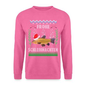 Frohe Schleihnachten - Angeln Weihnachten - Unisex Pullover - Pink - Vorne