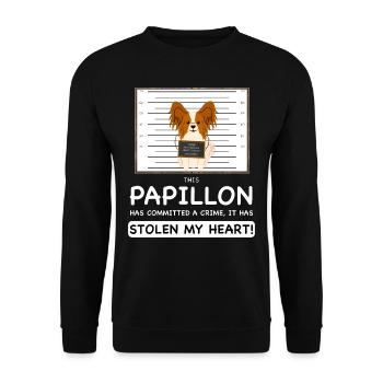 Papillon Mugshot - Unisex Sweatshirt - black - Front - Alina (178cm) & Michal (187cm)