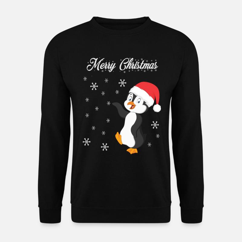 Thème de Noël Joyeux Noël Pingouin de Noël - Sweat-shirt Unisexe - noir