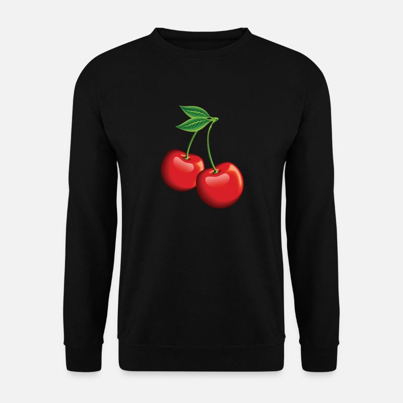 Rote Kirschen Cherries Kirschen Cherry - Unisex Pullover - Schwarz