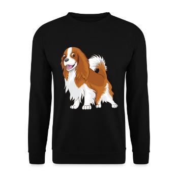 cavie Cavalier King Charles Spaniel - Unisex Sweatshirt - black - Front - Alina (178cm) & Michal (187cm)