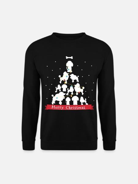 heiratet eben Pudel-Weihnachtsbaum - Unisex Pullover - Schwarz