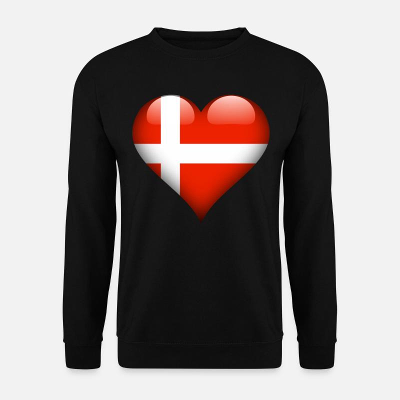Coeur danois Danemark - Sweat-shirt Unisexe - noir