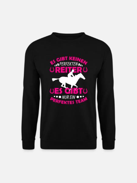 Reiter Spruch Lustig Reiten - Unisex Pullover - Schwarz