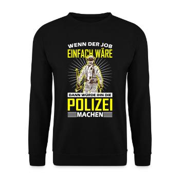 Feuerwehrmann Feuerwehr Geschenk - Unisex Pullover - Schwarz - Vorne - Alina (178cm) & Michal (187cm)