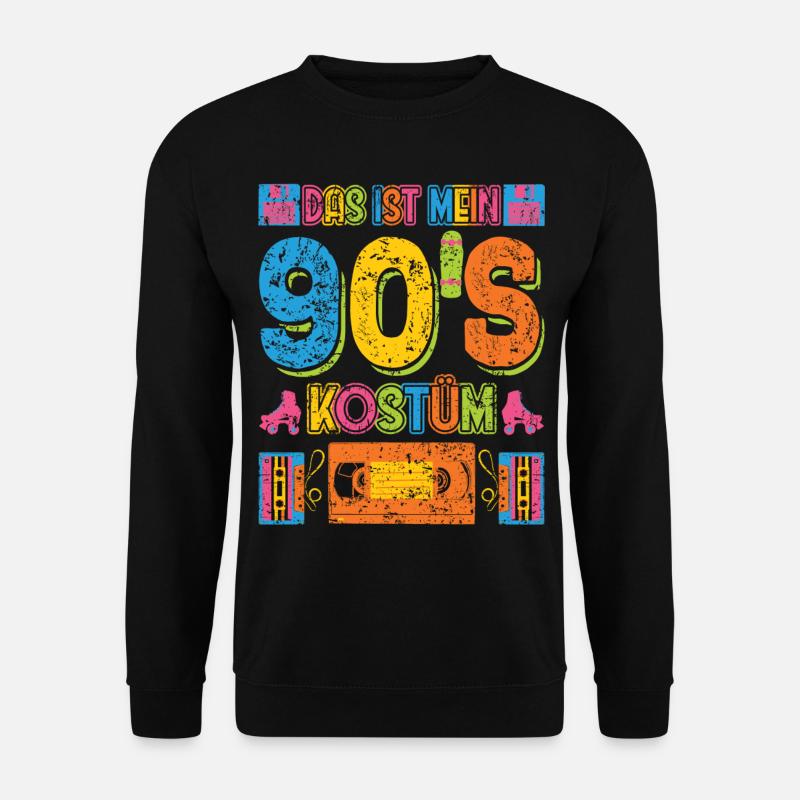 Schlager Mottoparty Das Ist Mein 90er Jahre Kostüm - Unisex Pullover - Schwarz