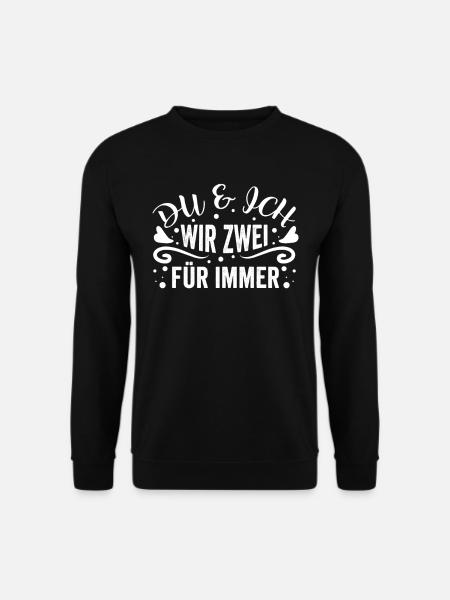 Romantisch - Paare - Verliebt - Unisex Pullover - Schwarz