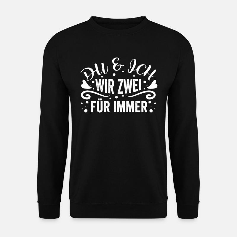 Romantisch - Paare - Verliebt - Unisex Pullover - Schwarz