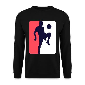 Football logo club football player - Sweat-shirt Unisexe - noir - Devant - Alina (178cm) & Michal (187cm)
