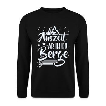 Berge - Unisex Pullover - Schwarz - Vorne - Alina (178cm) & Michal (187cm)