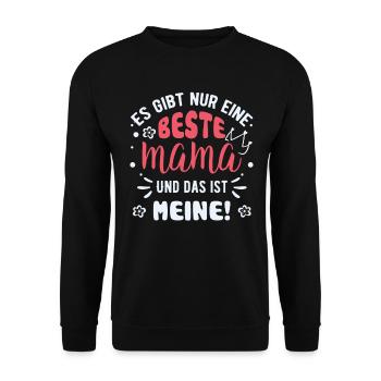 Mama, Baby, Geburt - Unisex Pullover - Schwarz - Vorne - Alina (178cm) & Michal (187cm)