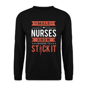 Infirmier - Sweat-shirt Unisexe - noir - Devant - Alina (178cm) & Michal (187cm)