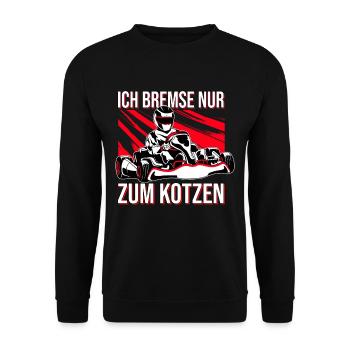 Kart Kartfahrer Kartsport GoKart - Unisex Pullover - Schwarz - Vorne - Alina (178cm) & Michal (187cm)