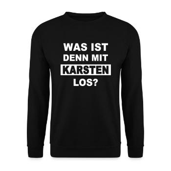 Quel est le problème avec Karsten? - Sweat-shirt Unisexe - noir - Devant - Alina (178cm) & Michal (187cm)