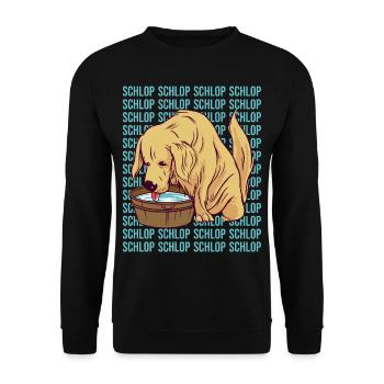 Schlop Schlop Meme Dog Golden Retriever - Sweat-shirt Unisexe - noir - Devant - Alina (178cm) & Michal (187cm)
