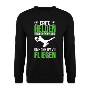 Torwart Torhüter Keeper Fussball - Unisex Pullover - Schwarz - Vorne - Alina (178cm) & Michal (187cm)
