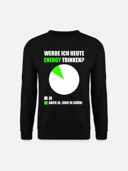 Energy Drink Energydrink Fokus Booster Spruch - Unisex Pullover - Schwarz
