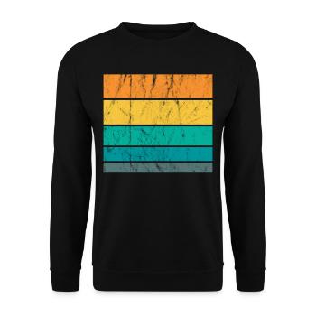 Rétro rétro arrière arrière carré symbole - Sweat-shirt Unisexe - noir - Devant - Alina (178cm) & Michal (187cm)