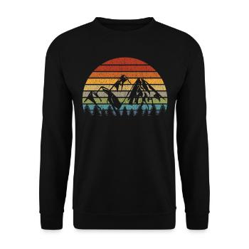 Montagne montagnes alpes randonnée alpinisme sommet nature - Sweat-shirt Unisexe - noir - Devant - Alina (178cm) & Michal (187cm)