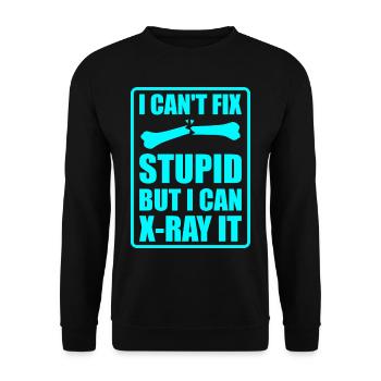 Radiology radiologist x-ray gift - Unisex Sweatshirt - black - Front - Alina (178cm) & Michal (187cm)