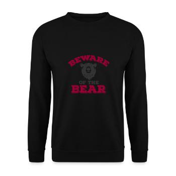 Beware of the Bear - Unisex Sweatshirt - black - Front - Alina (178cm) & Michal (187cm)