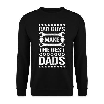 Car guy screwdriver car mechanic car father dad - Unisex Sweatshirt - black - Front - Alina (178cm) & Michal (187cm)
