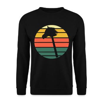 Hobby Horse Hobby Horsing Retro - Sweat-shirt Unisexe - noir - Devant - Alina (178cm) & Michal (187cm)
