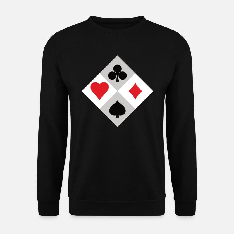 Kartenspieler - Unisex Pullover - Schwarz