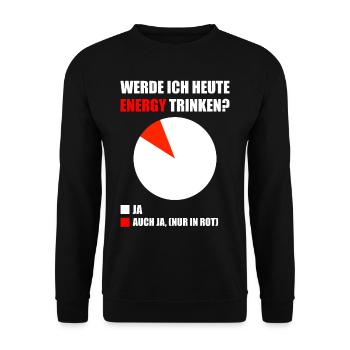 Energy drink saying gift - Unisex Sweatshirt - black - Front - Alina (178cm) & Michal (187cm)