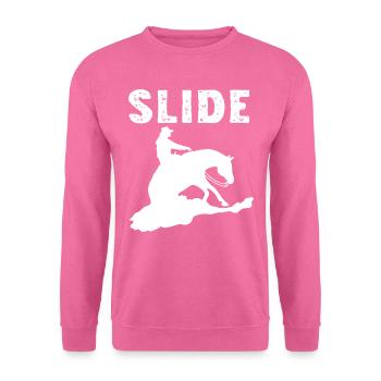 Sliding Stop Western Riding Reining Gift - Unisex Sweatshirt - pink - Front