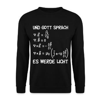 Maxwell Gleichungen Physik Geschenk Elektroniker - Unisex Pullover - Schwarz - Vorne - Alina (178cm) & Michal (187cm)