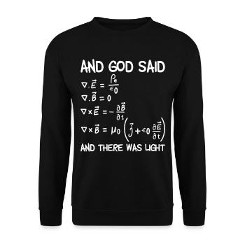 Maxwell equations physics gift electronics engineer - Unisex Sweatshirt - black - Front - Alina (178cm) & Michal (187cm)